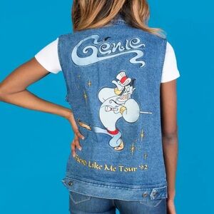 ✨SALE✨ Disney Cakeworthy Aladdin Genie Friend Like Me 1992 Denim Jean Vest